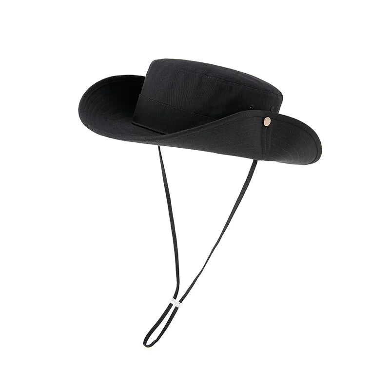 100% Cotton Fisherman Hat Dad Summer Outdoors Sun Cap Man Outdoors Camping Boonie Hat Women Beach Foldable Bucket Hats