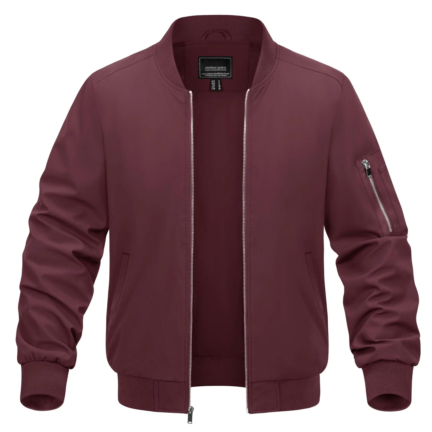 TACVASEN Spring Baseballl Jackets Mens Windbreaker Hiking Trekking Fishing Jackets Outdoor Full Zip Casual Coats Outwear Tops