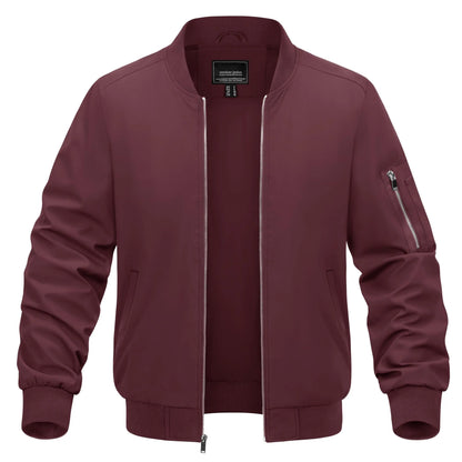 TACVASEN Spring Baseballl Jackets Mens Windbreaker Hiking Trekking Fishing Jackets Outdoor Full Zip Casual Coats Outwear Tops