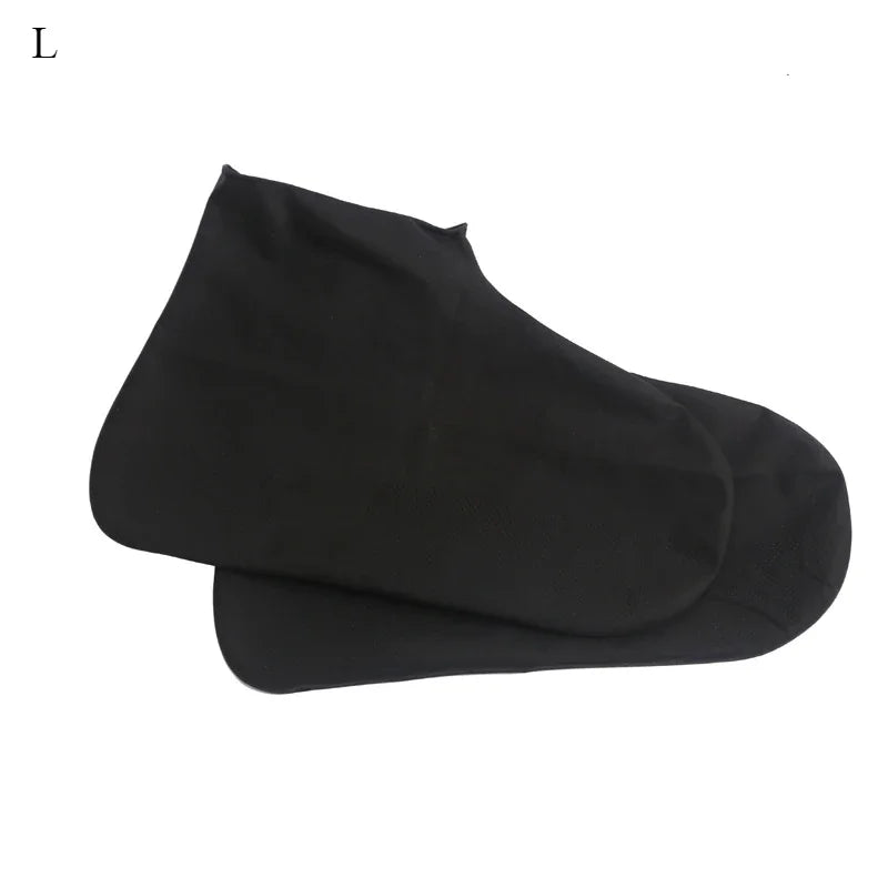 1 Pair Latex Shoe Covers for Rain Waterproof Thickened Reusable Boots Covers for Men Women Cycling Climbing Travel Hiking Camp