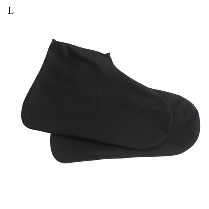 1 Pair Latex Shoe Covers for Rain Waterproof Thickened Reusable Boots Covers for Men Women Cycling Climbing Travel Hiking Camp