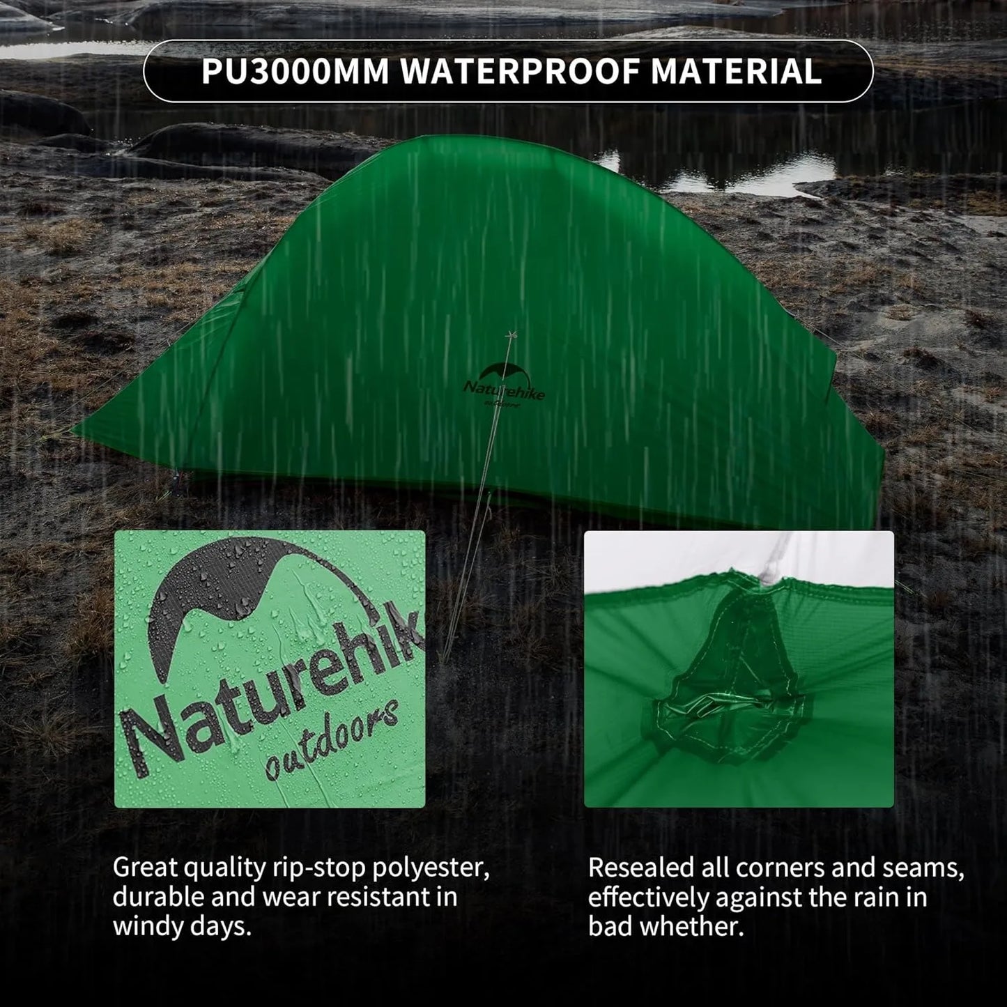 Naturehike Cloud Up 2 Person Camping Tent Waterproof Ultralight 3-4 Season Tent Outdoor Hiking Backpacking Shelter Tents
