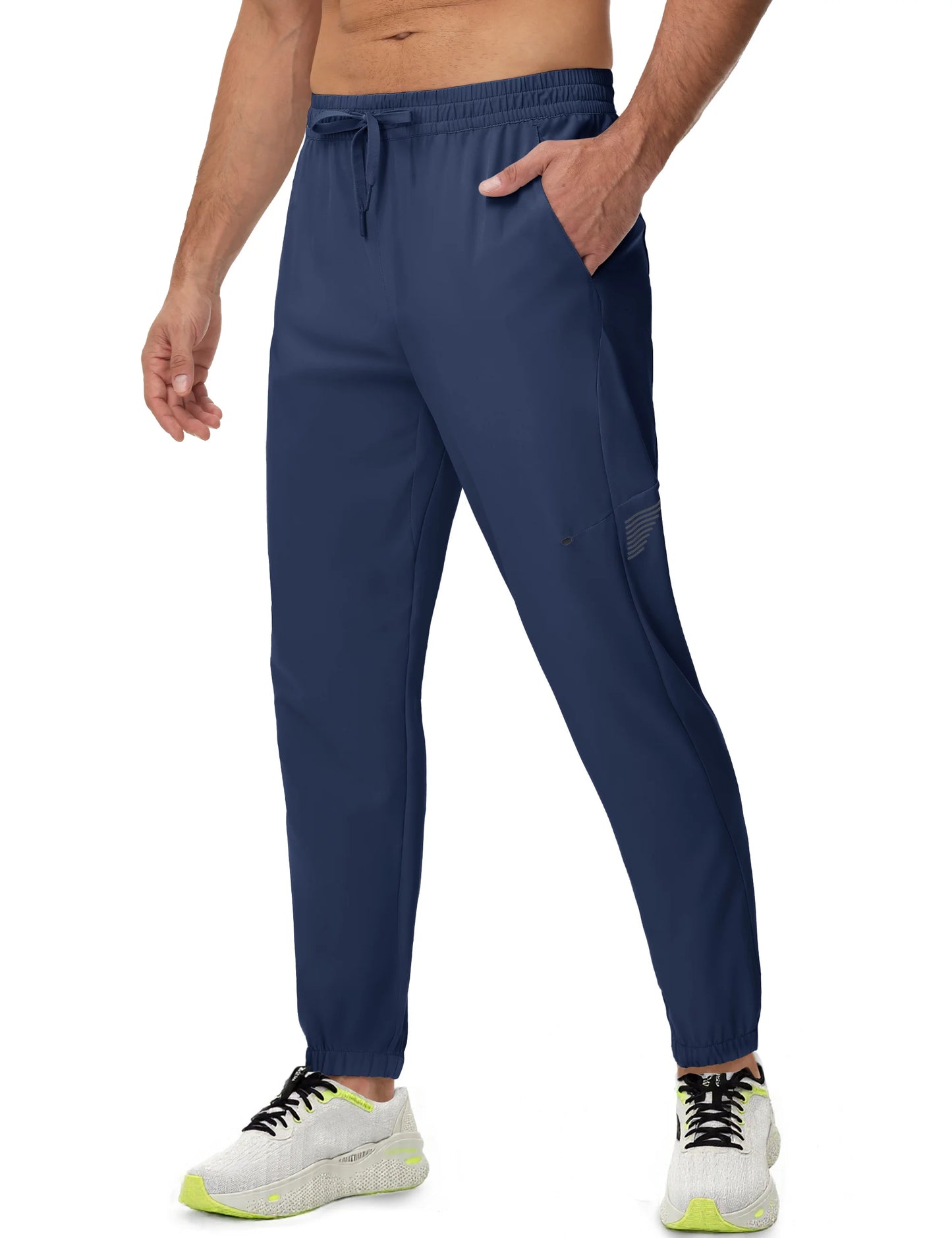 TACVASEN Lightweight UPF50+ Sweatpants Mens Quick Dry Hiking Pants with 3 Pockets Waterproof Trekking Fishing Casual Joggers