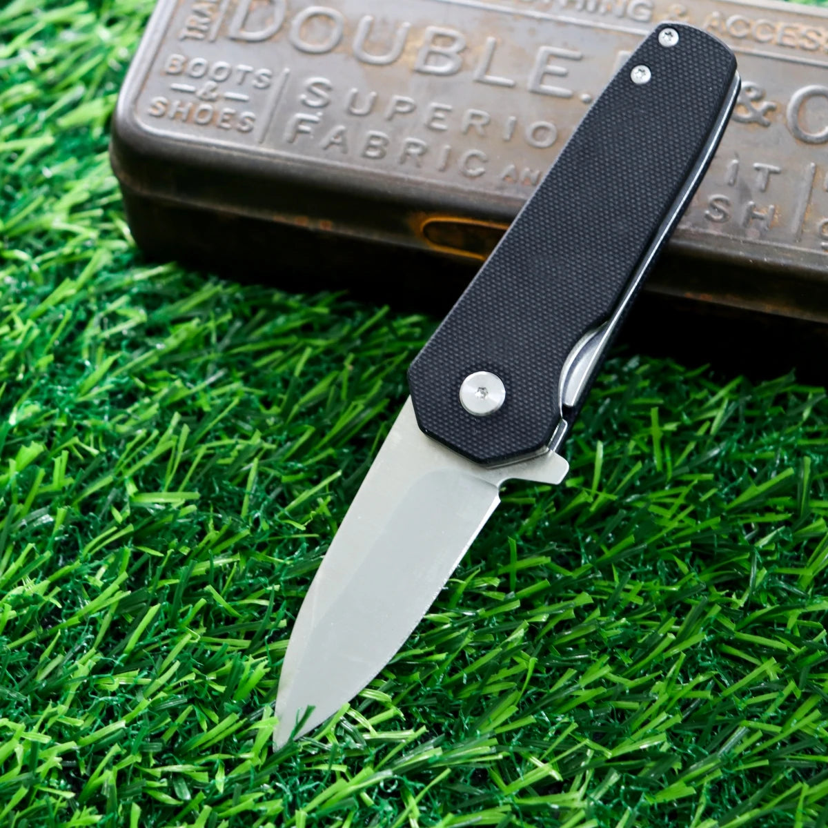 Premium Stainless Steel Pocket Knife Men’s folding EDC multi-tool (outdoors/fruit) – G10 handle. For camping, hiking, exploration, DIY, daily use, fishing & hunting. Great gift for men: Valentine’s/Father’s Day.