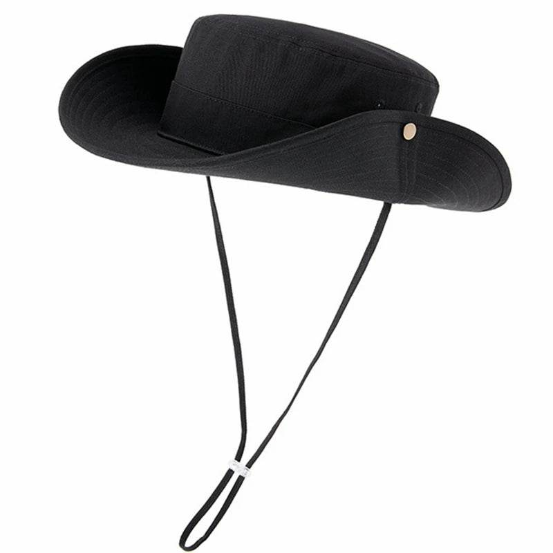 100% Cotton Fisherman Hat Dad Summer Outdoors Sun Cap Man Outdoors Camping Boonie Hat Women Beach Foldable Bucket Hats