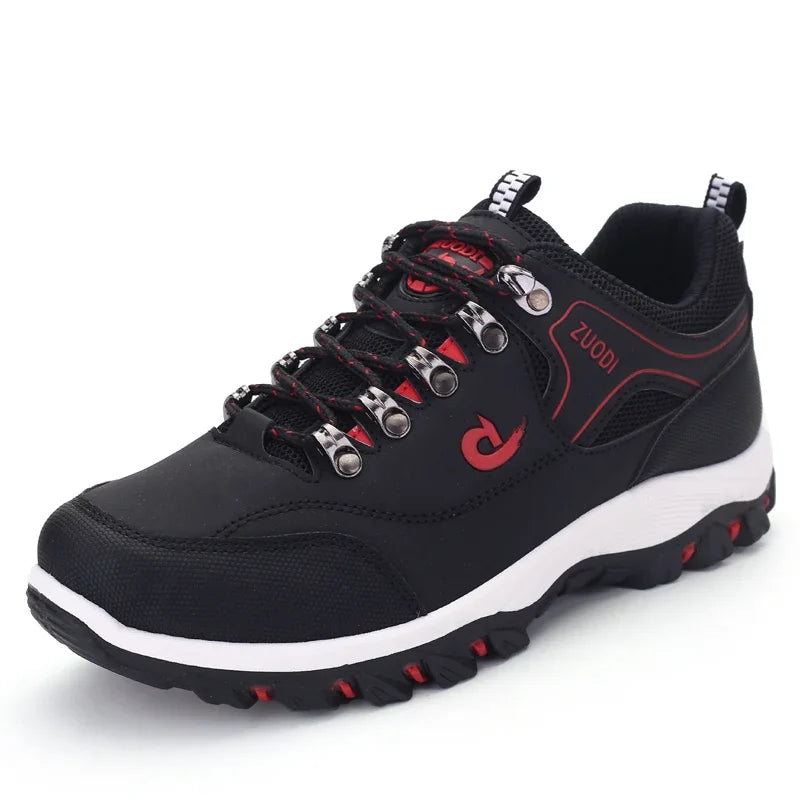 Casuals Men Shoes Summer Breathable Hiking Walking Sneakers Outdoor Ultralight Leather Slip-on Climbing Trekking Sneakers