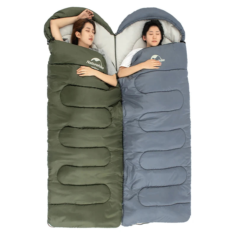 Naturehike Y150 Sleeping Bag 3 Seasons Waterproof Ultralight Envelope Sleeping Bags with hood for Adults Camping Hiking Outdoor