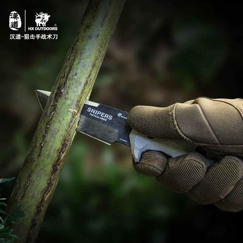 HX Outdoors Tactical Knife,Hunting Jungle Knives ,Camping Survival Knife,Rescue Edc Tool G10 Handle WIth Kydex Dropshipping