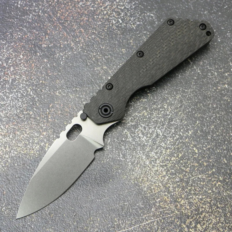 SMF# Folding Knife D2 Blade Titanium Handle Copper Washer Outdoors Hunting Fishing Hiking Utility  Kitchen Survival EDC Tools