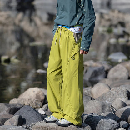 CHRLCK Men's Waterproof Hiking Pants Quick Dry Windproof Outdoor Trousers Women Multi Pockets Cargo Pants Camping Fishing