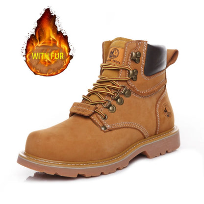 Cow Leather Men Motorcycle Boots high-top trekking Combat Boots Gothic Belt Punk Boots Men Tactical sneaker Cycling hiking Shoes