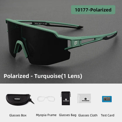 ROCKBROS Photochromic Polarized Bicycle Sunglasses UV400 Sunscreen Fishing Camping Hiking Riding Men Women Eyeglasses Eyewear
