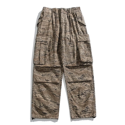 High Quality American Retro Ast Craft Camouflage Cargo Pants For Men Clothing Outdoors Tactical Pants Casual Baggy Trousers Male