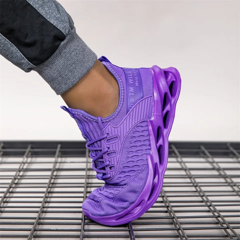 purple Casual Sneakers Women Men Blade Shoes Light Breathable Running Shoes Mesh Sports Sneakers Zapatillas De Mujer Chaussure