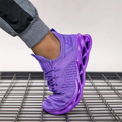 purple Casual Sneakers Women Men Blade Shoes Light Breathable Running Shoes Mesh Sports Sneakers Zapatillas De Mujer Chaussure