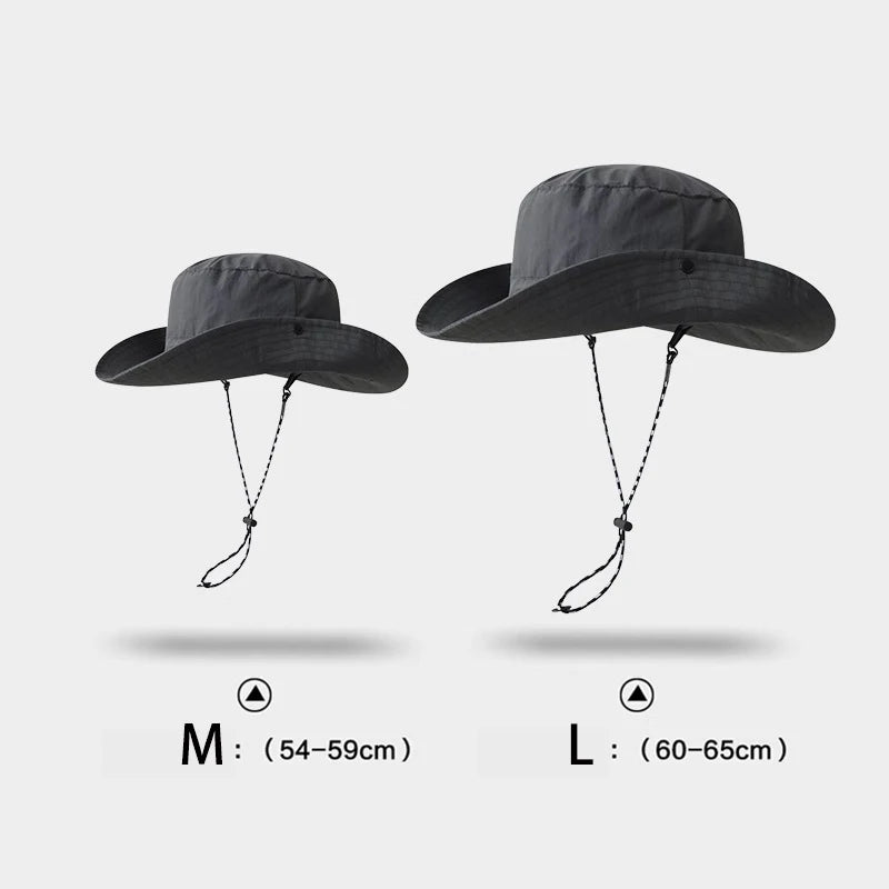 Hiking Hat Western Cowboy Hat Bucket Hat Men Women Sun Protection Outdoor Summer Visor Hat Folding Storage Hiking Hat Caps