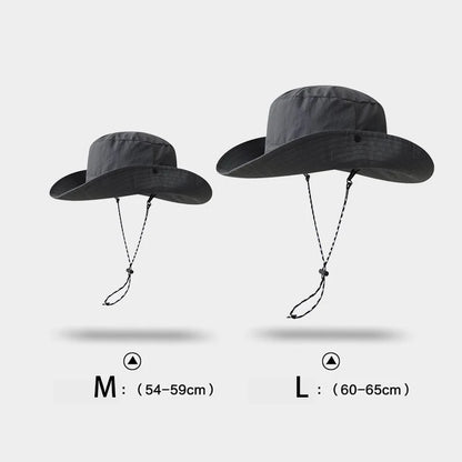 Hiking Hat Western Cowboy Hat Bucket Hat Men Women Sun Protection Outdoor Summer Visor Hat Folding Storage Hiking Hat Caps