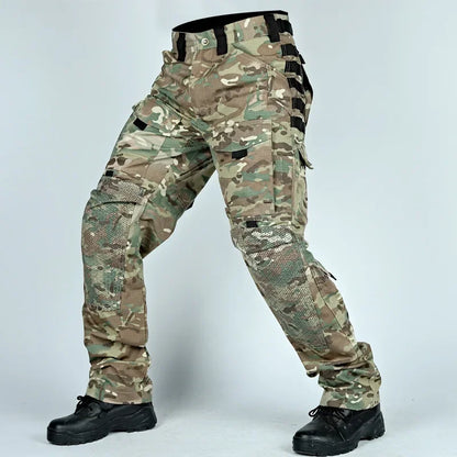 Tactical Pants Men Multi-Pocket Outdoor Cargo Pants Combat Trousers Men's Wear-Resistant Hiking Work Trousers Male