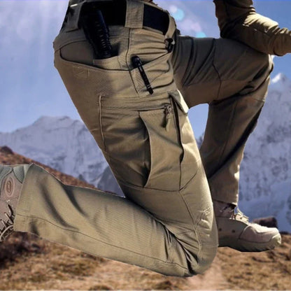 Men Multi-Pockets Cargo Pants Quick Dry Outdoors Sports Tactical Trousers Camouflage black Trousers for Travel Hiking climb