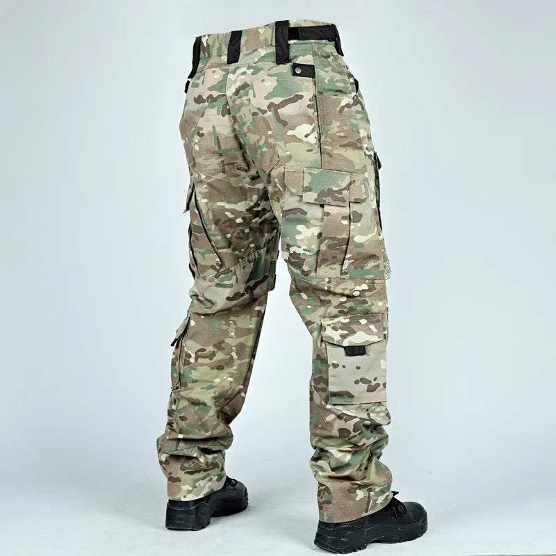 Tactical Pants Men Multi-Pocket Outdoor Cargo Pants Combat Trousers Men's Wear-Resistant Hiking Work Trousers Male