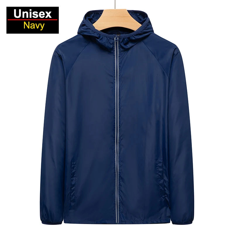 CHRLCK Men's Hiking Jackets Waterproof Women Sun Protection Windbreaker Camping Climbing Outdoor Coat Unisex Portable Clothes