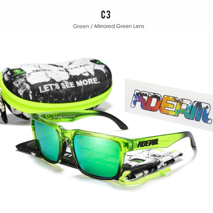 KDEAM Men's Polarized Sunglasses Square Casual Outdoors Sun Glasses Women Unisex Sunglass For Couple With New Package