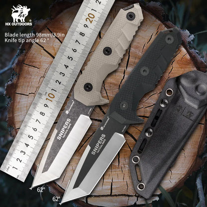 HX Outdoors Tactical Knife,Hunting Jungle Knives ,Camping Survival Knife,Rescue Edc Tool G10 Handle WIth Kydex Dropshipping