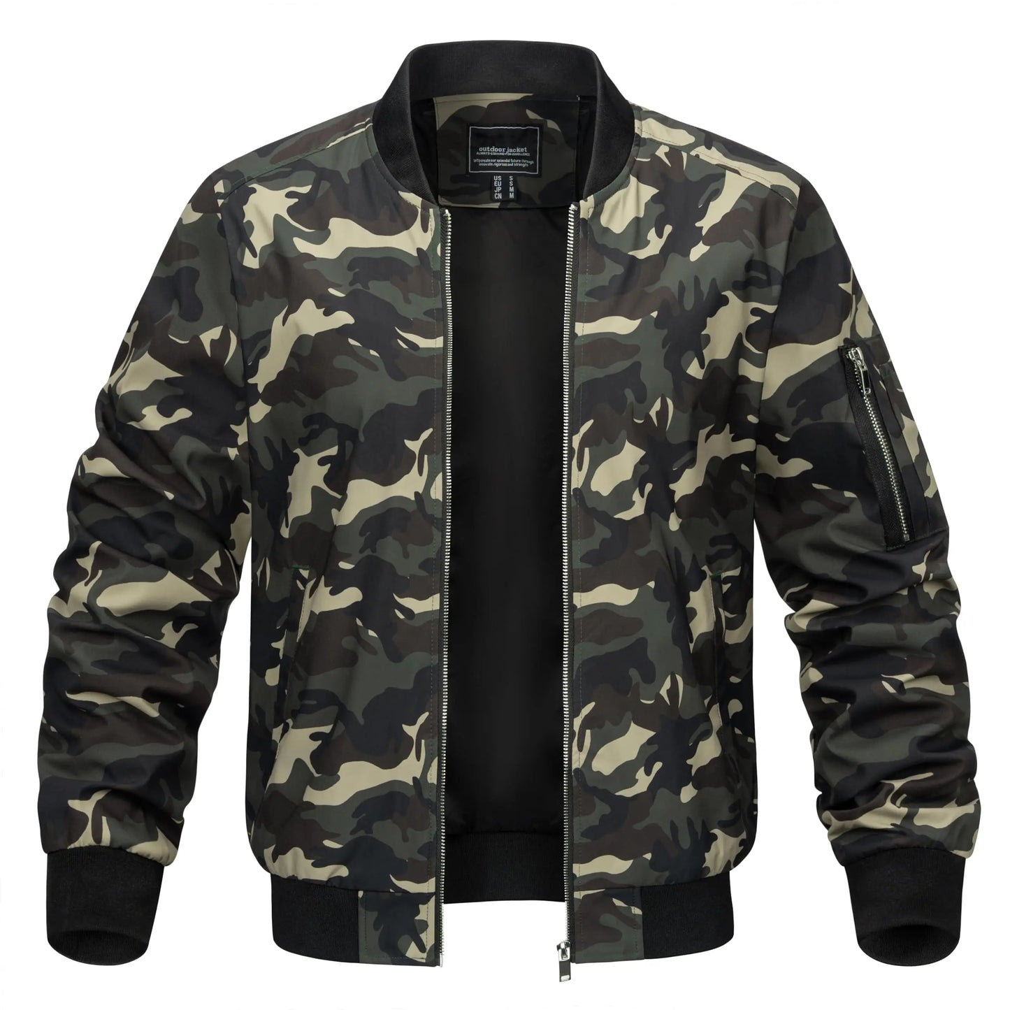 TACVASEN Spring Baseballl Jackets Mens Windbreaker Hiking Trekking Fishing Jackets Outdoor Full Zip Casual Coats Outwear Tops
