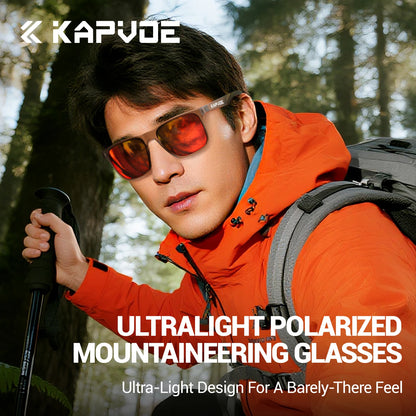 Kapvoe Polarized Sunglasses Men Lightweight Frame Anti Glare Driving Fishing Golf Outdoors Photochromic Glasses Running Women