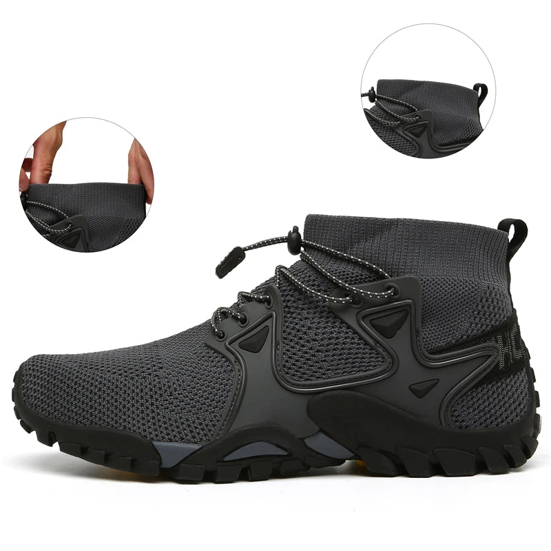 New Mesh Breathable Hiking Shoes Size 36-47 Mens Sneakers Outdoor Trail Trekking Mountain Climbing Sports Shoes for Male