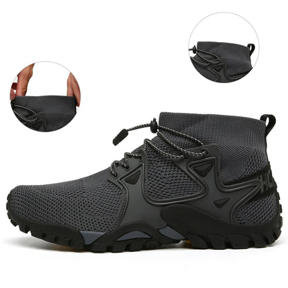 New Mesh Breathable Hiking Shoes Size 36-47 Mens Sneakers Outdoor Trail Trekking Mountain Climbing Sports Shoes for Male
