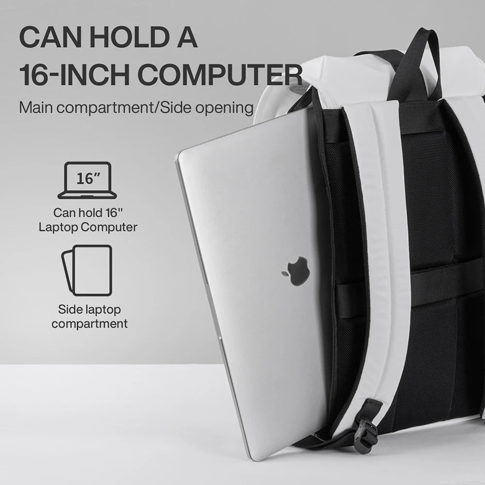Mixi New 16'' Laptop Backpack Men Waterproof Lightweight Casual  Travel  School Bags Women Outdoors Rucksack 17 Inch White M5228