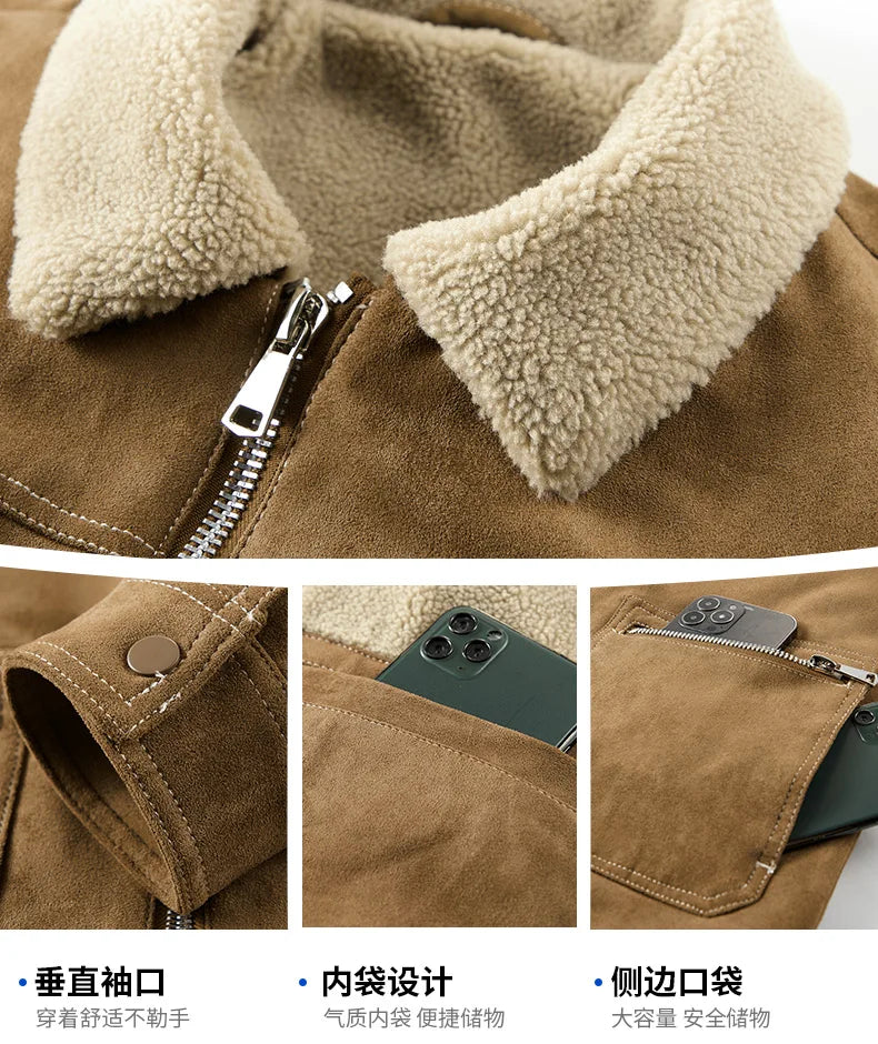 Men's Cotton Lamb Wool Jacket Trend Casual Outdoors Styles Men's Clothing Warm Coat Men Windbreak Autumn Winter Brand Jackets