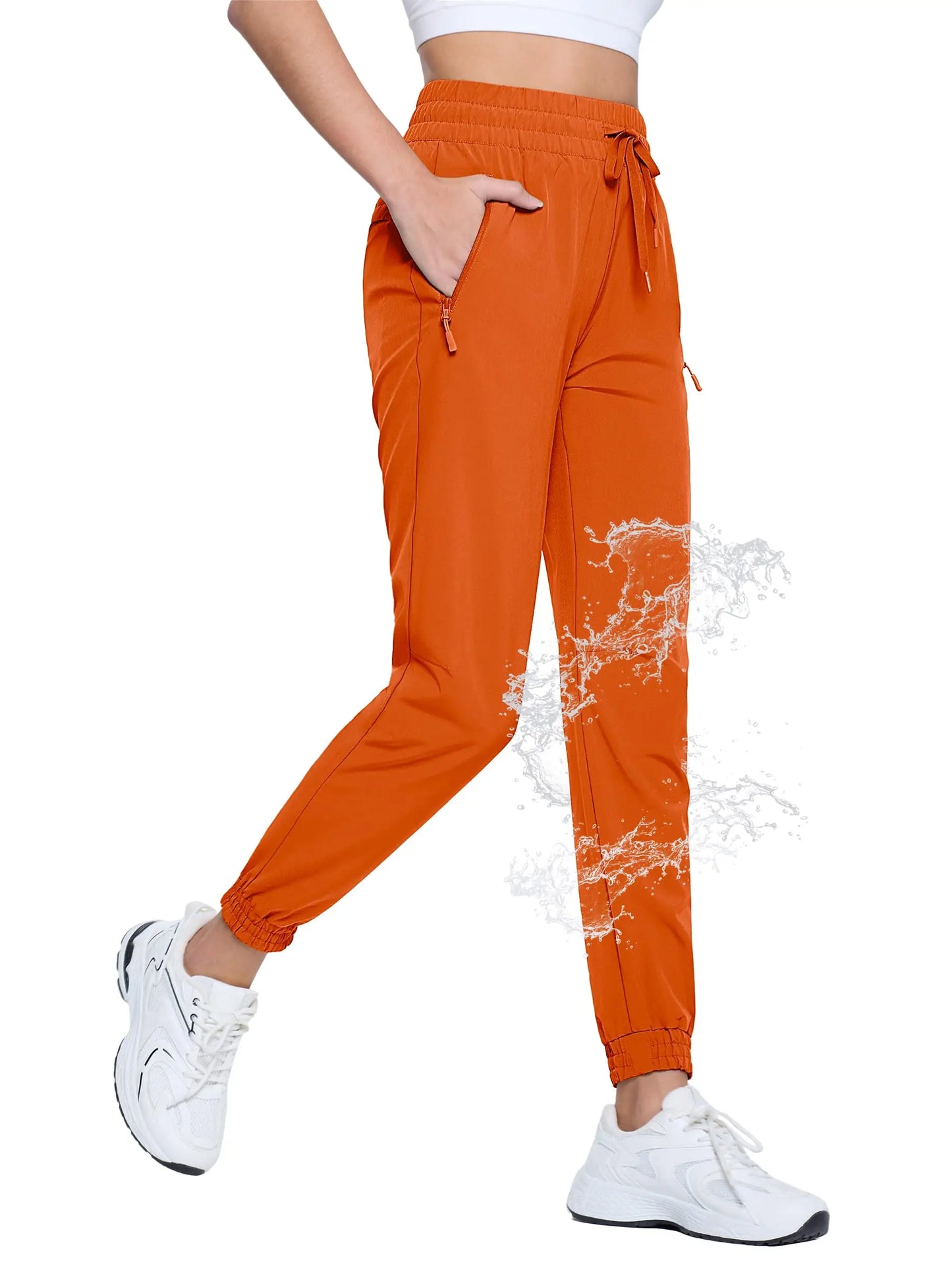 TACVASEN Women’s Joggers Breathable Waterproof Quick Dry Gym Pants Lightweight Sweatpants With Pockets Camping Running Hiking