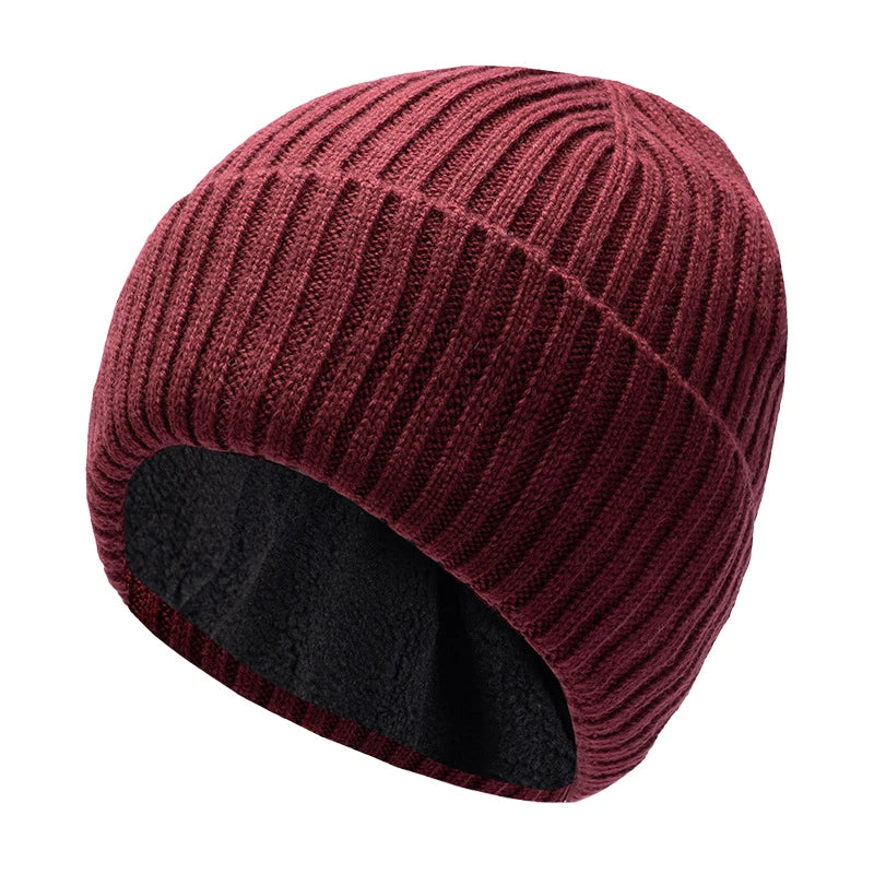 Oversize Wool Beanie Hat for Big Head Men Women Fleece Lined Large Winter Hat Ski Skull Cap Dad Outdoors Skullcap Plain Knit Hat