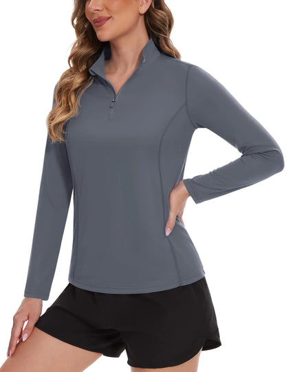 TACVASEN UPF 50+ Quick Dry Long Sleeve T Shirts Womens Anti UV/Sun Protection Shirts Running Hiking Fishing T-Shirts Outdoor