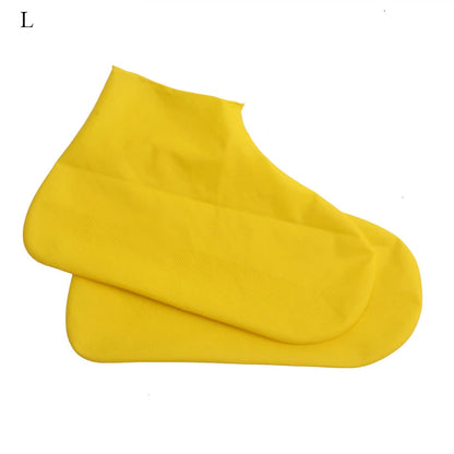1 Pair Latex Shoe Covers for Rain Waterproof Thickened Reusable Boots Covers for Men Women Cycling Climbing Travel Hiking Camp