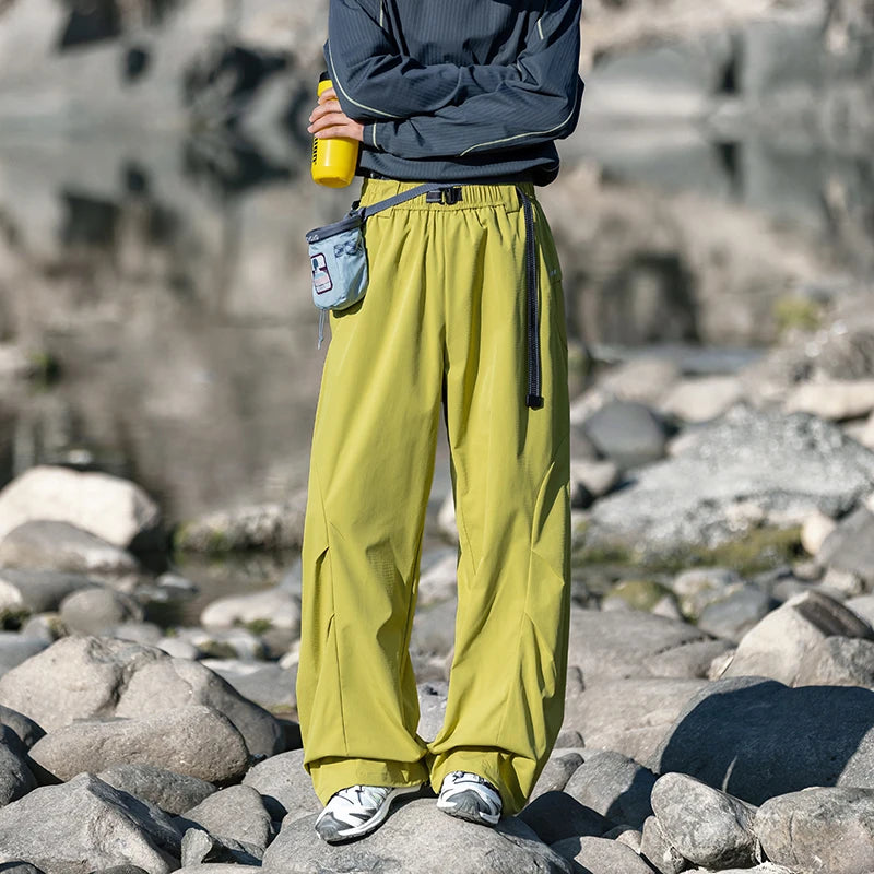 CHRLCK Men's Waterproof Hiking Cargo Pants Breathable Fashion Cargo Pants Autumn Trousers Fishing Camping Pants Women