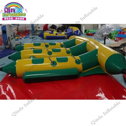 Inflatable Water Game Toys Inflatable Fly Fish Banana Boat,4X3m Inflatable Flying Fish Tube Towable For Adults