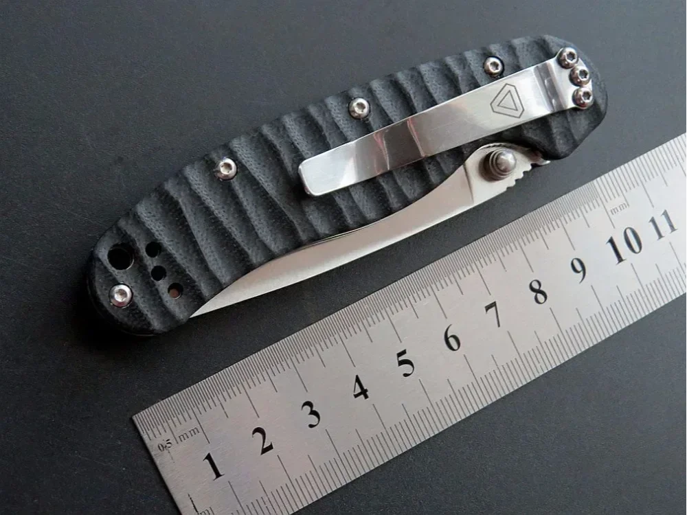 Eafengrow R2 Folding Knife With Sand Light Surface AUS-8 Blade G10 Handle Camping Outdoor Survival Pocket Knives for Outdoors