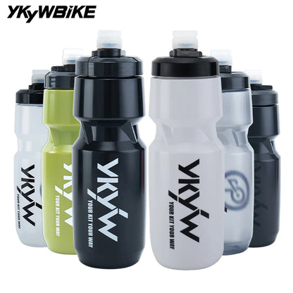 YKYWBIKE Cycling Water Bottle 750ML 620ML Leak-proof Cap Squeezable Bicycle Press Bottles Road Bike Outdoors Press Cup