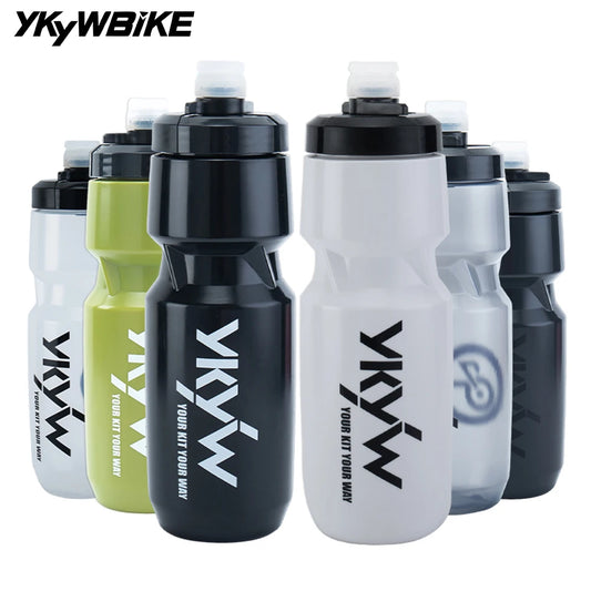 YKYWBIKE Cycling Water Bottle 750ML 620ML Leak-proof Cap Squeezable Bicycle Press Bottles Road Bike Outdoors Press Cup