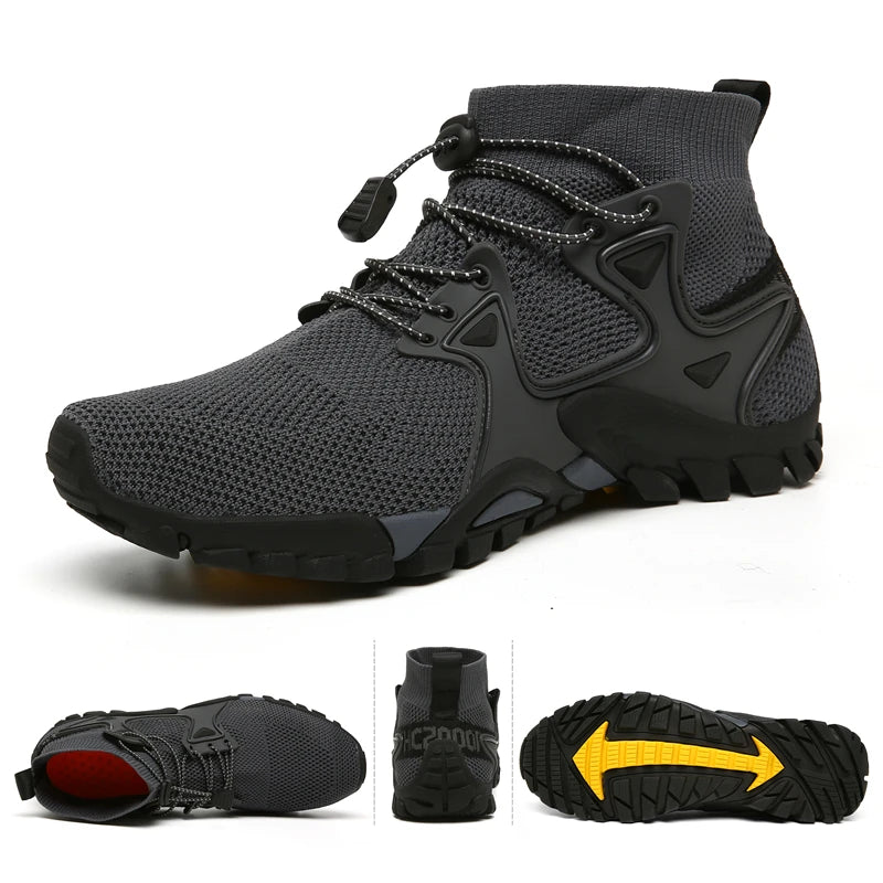 New Mesh Breathable Hiking Shoes Size 36-47 Mens Sneakers Outdoor Trail Trekking Mountain Climbing Sports Shoes for Male