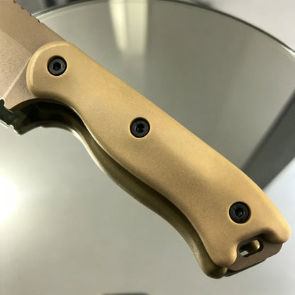 BK18 Fixed Blade EDC Knife D2 Steel Blade with Nylon Fiberglass Handle & Sheath, Portable Outdoor Tool for Camping Hiking