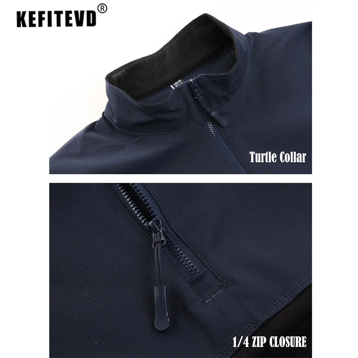 KEFITEVD Men's Hunting T-shirts 1/4 Zip Long Sleeve Shirt Outdoor Climbing Hiking Climbing Tees Camping Fishing Pullover Tops
