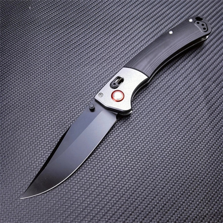 535 Bugout 15080 Knives Hunt Crooked River 4.00\ S30V Clip Point Blade Gray G10 Handle Outdoor Hiking Hunting Knife Gift for Men