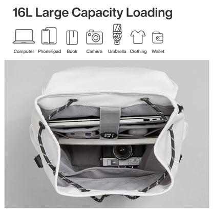 Mixi New 16'' Laptop Backpack Men Waterproof Lightweight Casual  Travel  School Bags Women Outdoors Rucksack 17 Inch White M5228
